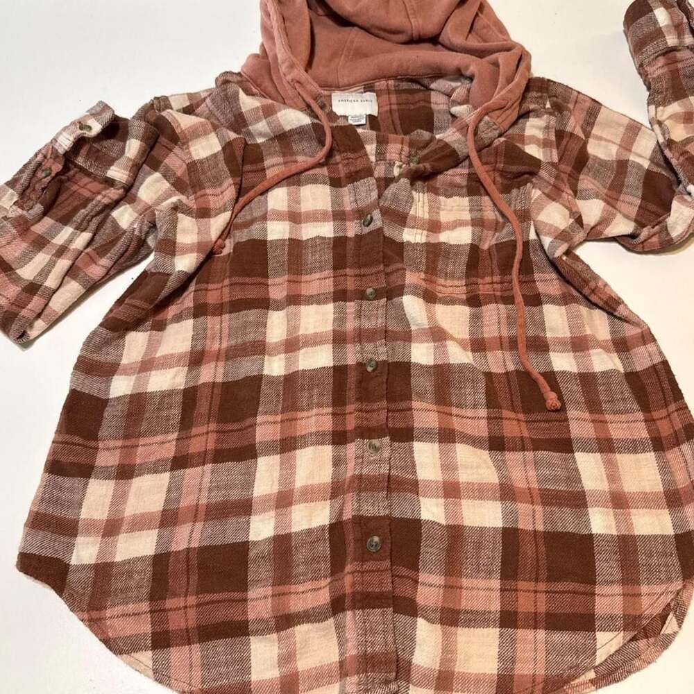 American Eagle Y2K Grunge Bella Swan New Moon Plaid Flannel Button Up Jacket
